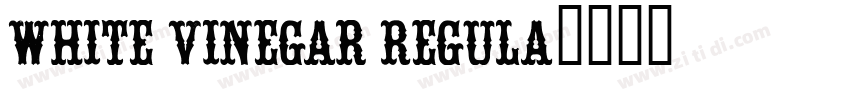 White Vinegar Regula字体转换